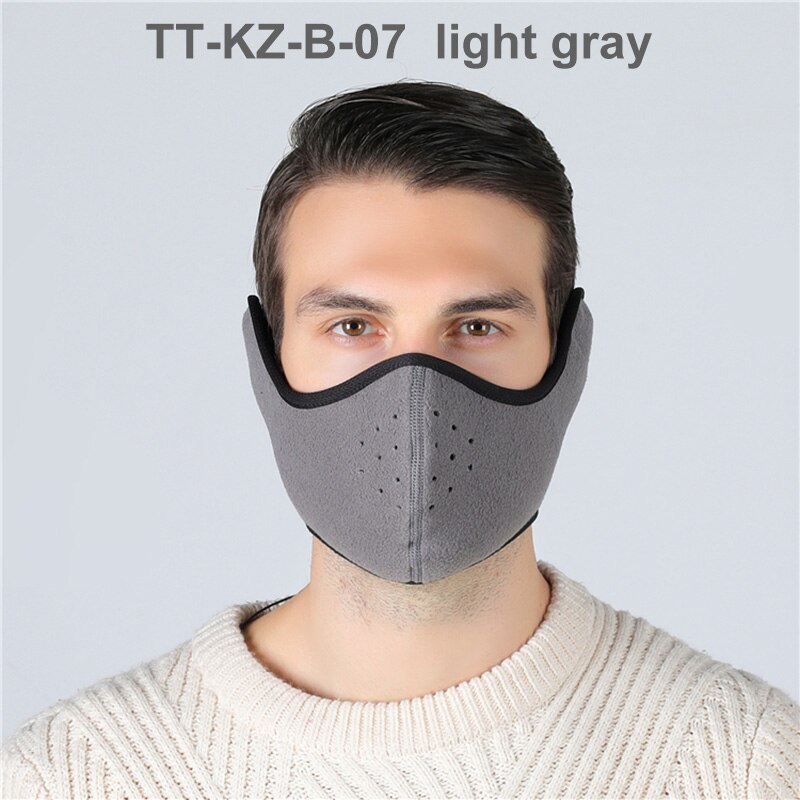 Winter Outdoor Ski Masker Fietsen Paardrijden Warm Rijden Masker Hoofddeksels Winddicht Masker Oor Bescherming Masker: 1 Pcs  light grey