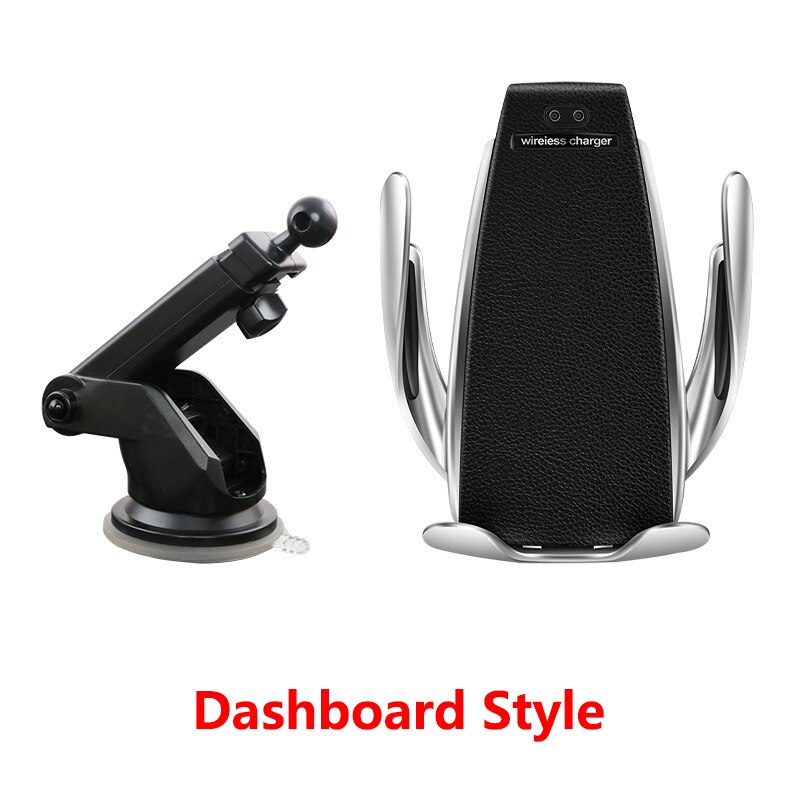 Drahtlose Auto Ladegerät für iPhone Samsung Huawei Smart Auto Clamp 10W Qi Schnelle Lade Auto Montieren Drahtlose Telefon Ladegerät halter 10W: Dashboard Style