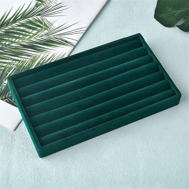 Espositore per gioielli in velluto astuccio per braccialetti orecchini anelli scatola Organizer portaoggetti scatole espositive per cassetti per gioielli impilabili fai da te: Borgogna