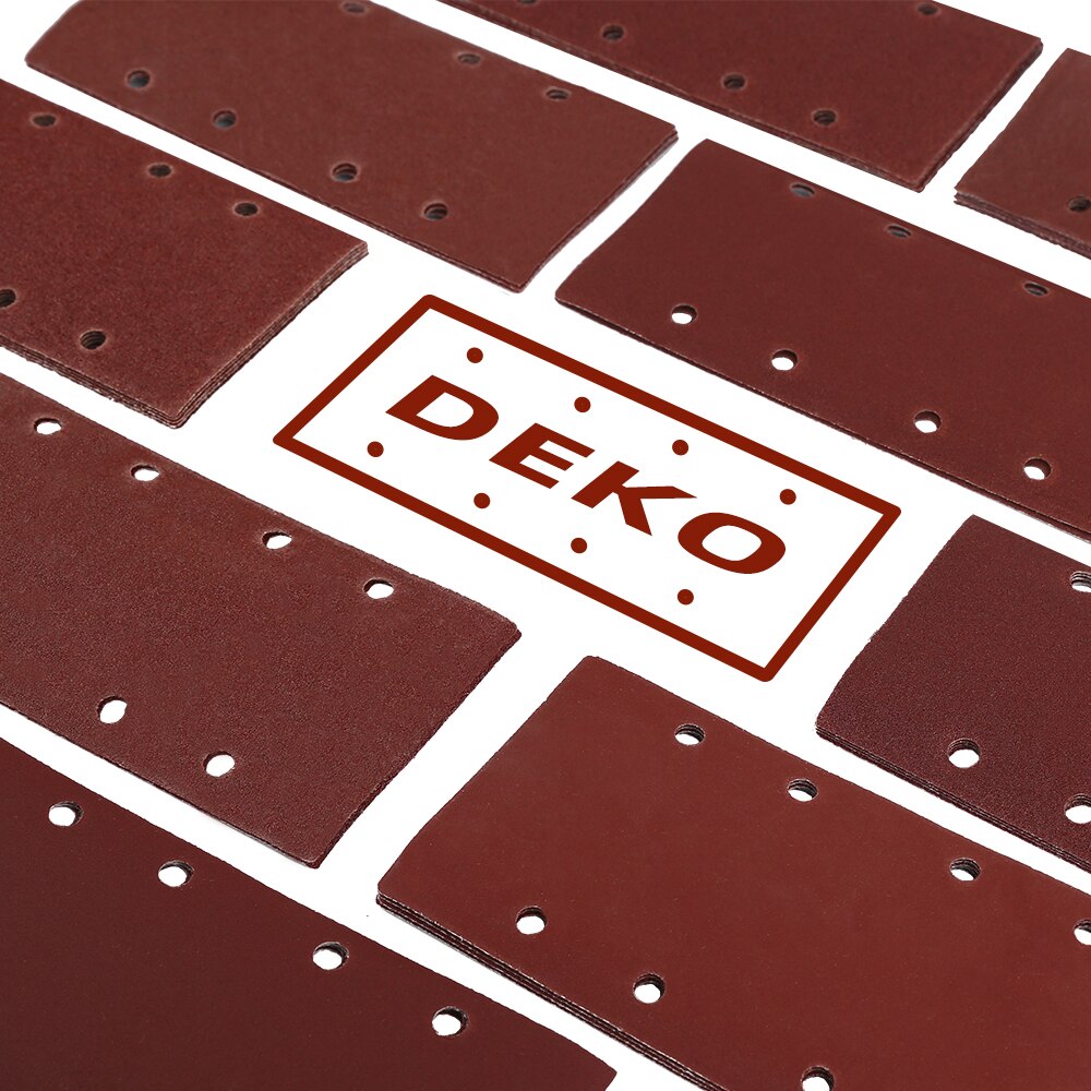 DEKO 20pcs Flat sandpaper, Sanding Paper ,Grit 40-400,Widely used in metal, woodworking for DKFS16Q1