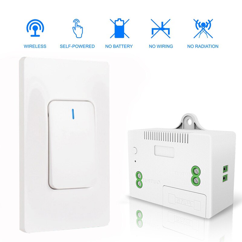 Wireless LED Light Switch Home Improvement Receiver Module No Wiring No Battery No Wifi Switch Remote Control Lighting