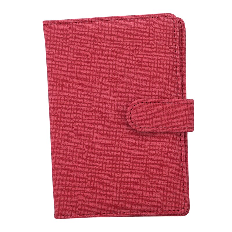 1 Pc Mode Pu Lederen Travel Draagbare Paspoort Kaarthouder Geval Effen Kleur Paspoort Beschermhoes Paspoort Cover: Jujube red