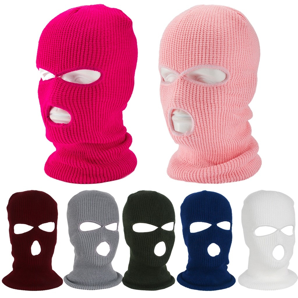 Volgelaatsmasker Zwart Ski Masker Winter Cap Balaclava Hoodarmy Masker 3 Gat Katoen Masker Mascarillas Wasbare Masque Gezichtsmasker