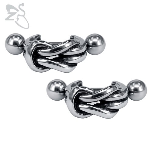 ZS-pendientes de aro de estilo Hip Hop para hombre, joyería de acero inoxidable 316L estilo Punk, 1 par de pendientes redondos pequeños de motorista, accesorios de rollo de roca: 8