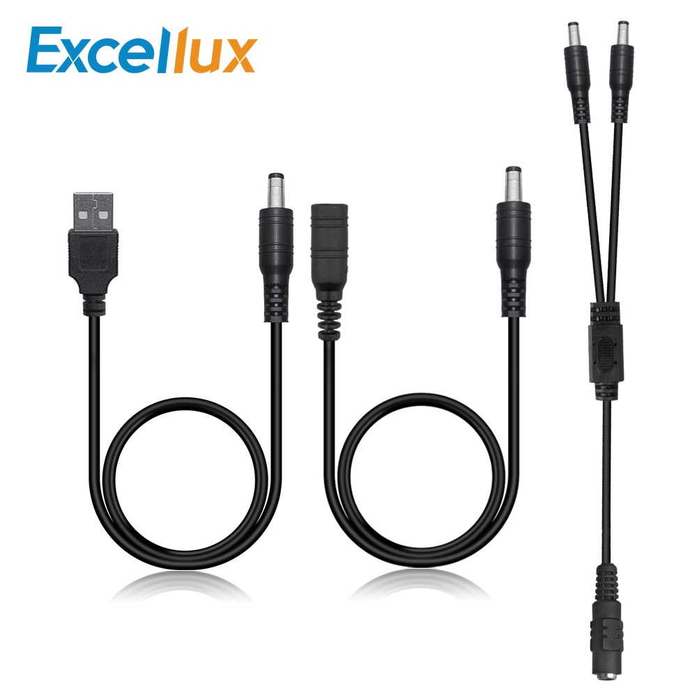 USB Naar Dc Kabel 40CM Led Connectors, 5.5x2.1mm Poort, DC 1 tot 2 Splitter, 1M Extension Power Cable Connector