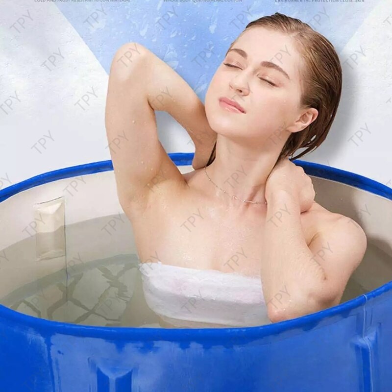 65x70cm vasca da bagno pieghevole portatile per adulti pieghevole vasca da bagno staffa addensare PVC famiglia grande corpo SPA vapore Sauna barile