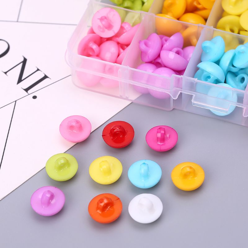 100pcs 12.5mm Round Mushroom Domed Shank Buttons Sewing Scrapbooking Craft DIY Accessories 54DF
