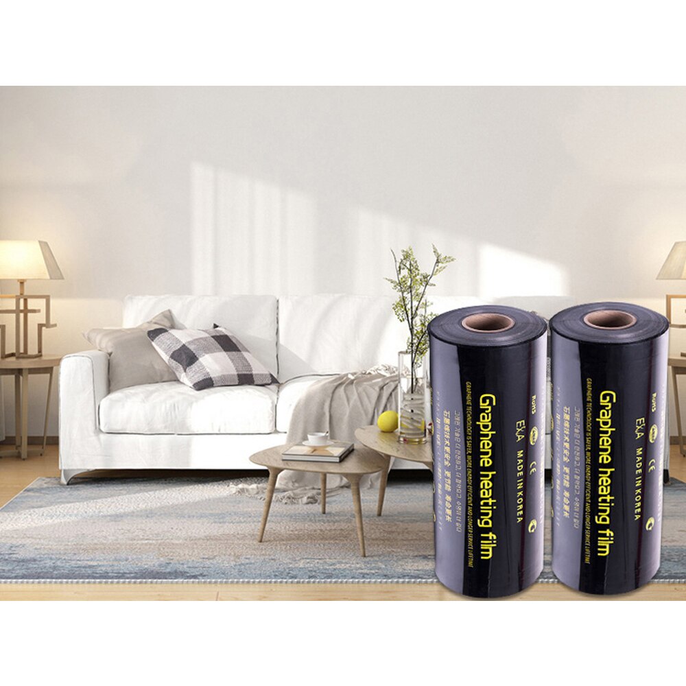 Grafeen Infrarood Vloerverwarming Film 220W/M2 AC220V Mat 50Cm Breedte Warme Vloer Mat