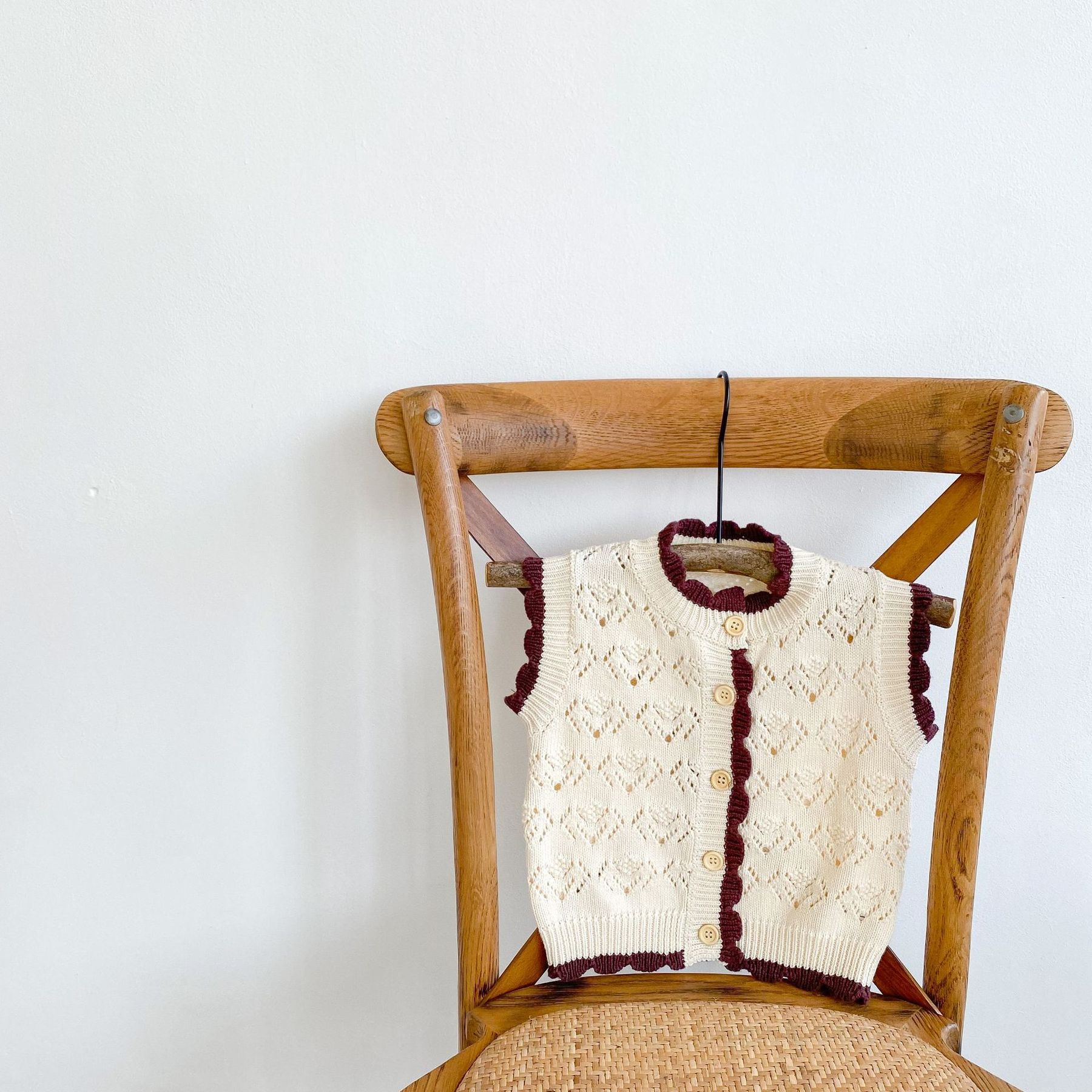 Koodykids 2021 bebê menina primavera camisola de malha floral colete tricô qualidade roupas da criança meninas roupa outono do vintage