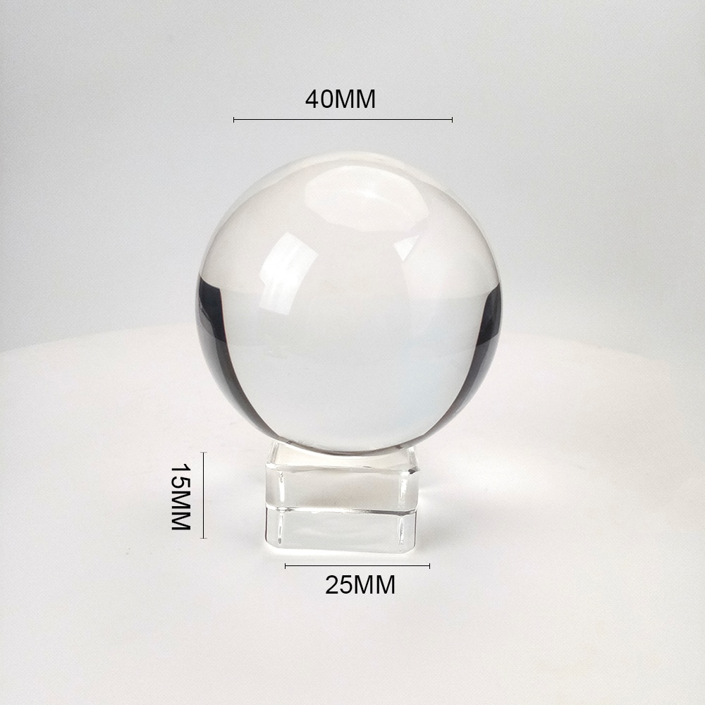 Bola de cristal transparente con soporte, bola de cristal K9 de con soporte para fotografía