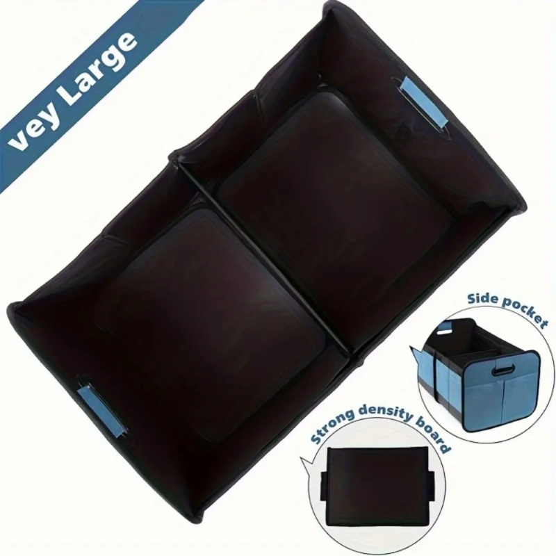 Organizador de maletero para almacenamiento de coches, organizadores de coches plegables con múltiples compartimentos, bañadores plegables e impermeables, dispositivo para coche, 1 ud.