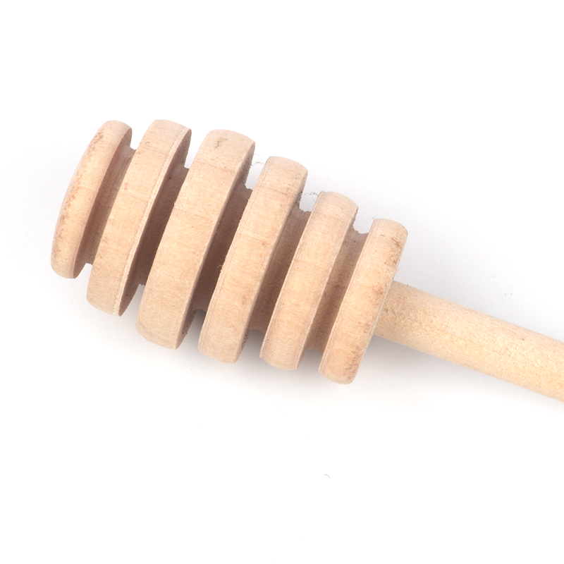 6 st 16cm/10.5cm/8cm trähonungsskedar med runt huvud te kafferörstång köksprylar med långt handtag