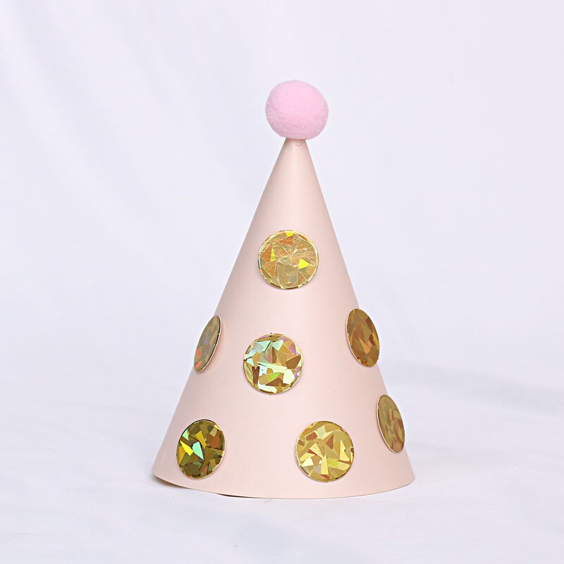 Kinderen Verjaardag Hoed Gelukkige Verjaardag Papier Hoeden Cap Prins Prinses Kroon Partij Decoratie Voor Jongen Meisje Verjaardagsfeestje Decoraties: pink yuandian