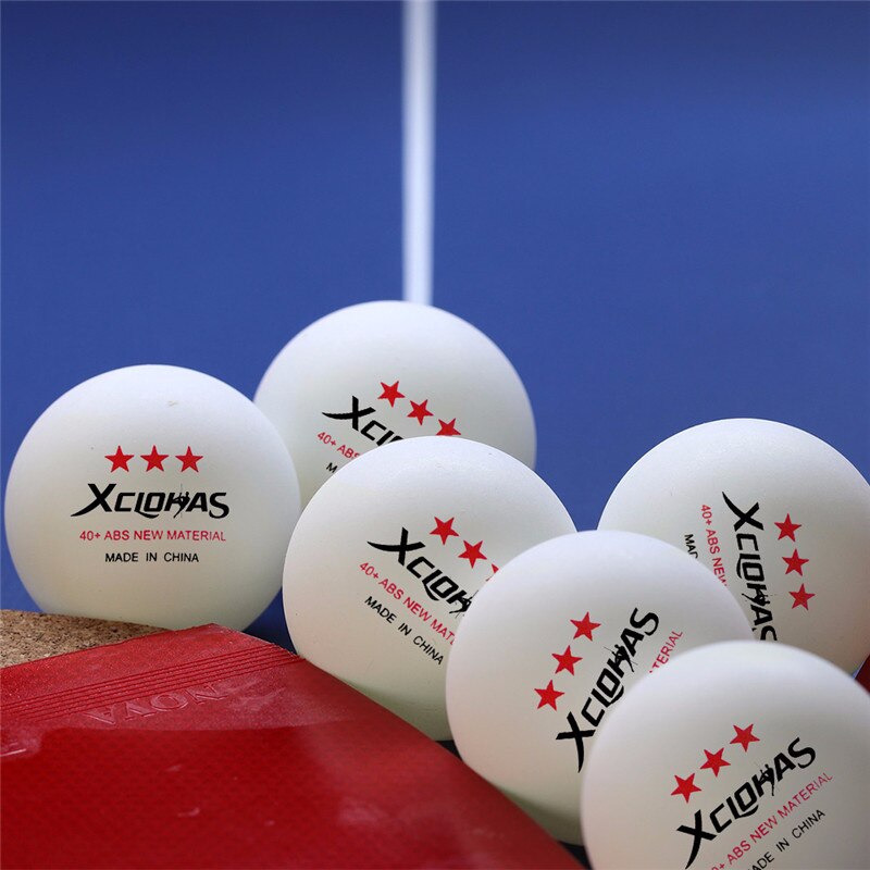 Xclohas Materiaal 3 Star Tafeltennis Ballen Sets Met Engels Gemarkeerd Abs Plastic Ping Pong Ballen Training Ballen 30/50/100 Pcs