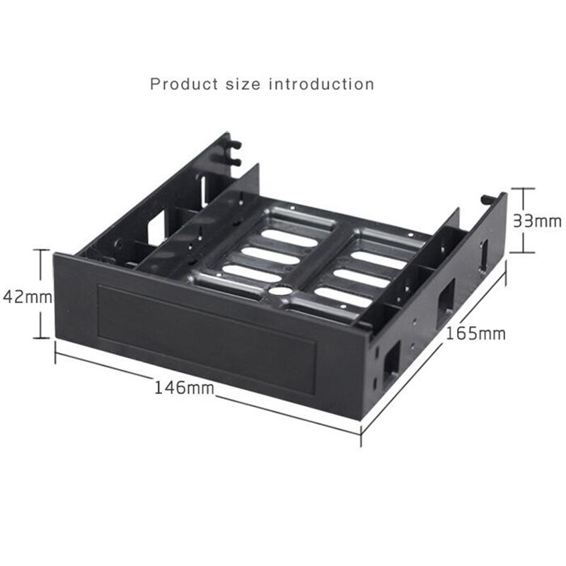 5.25 pollici CD-ROM Spazio per 3.5 pollici da 2.5 pollici SATA HDD Mobile Rack Staffa Enclosure Nero per PC