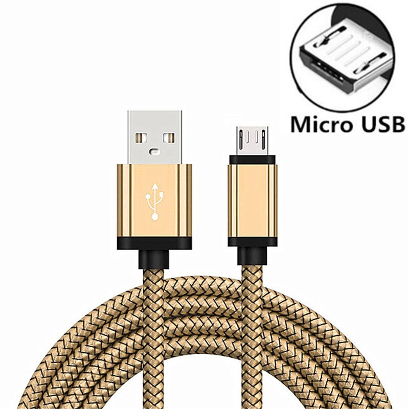 Micro USB Ladegerät Kabel für huawei honor mate 10 lite mate 7 8 9 p6 p7 p8 p9 lite nova 2i 3i p smart plus y7 y9: Gold / 3m