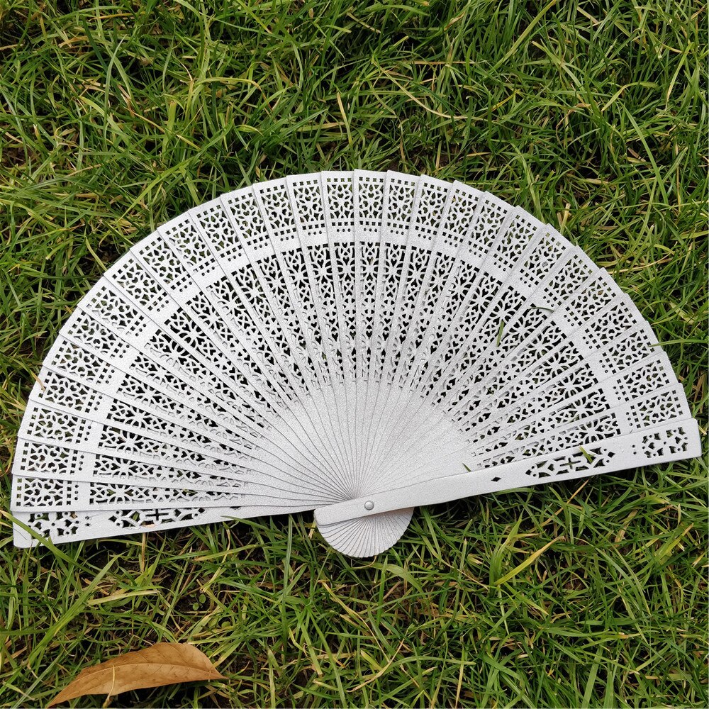 Wedding Hand Fragrant Party Carved Bamboo Folding Fan Chinese Style Wooden Hand Fan Ladies Fans Abanicos Para Boda G815: K
