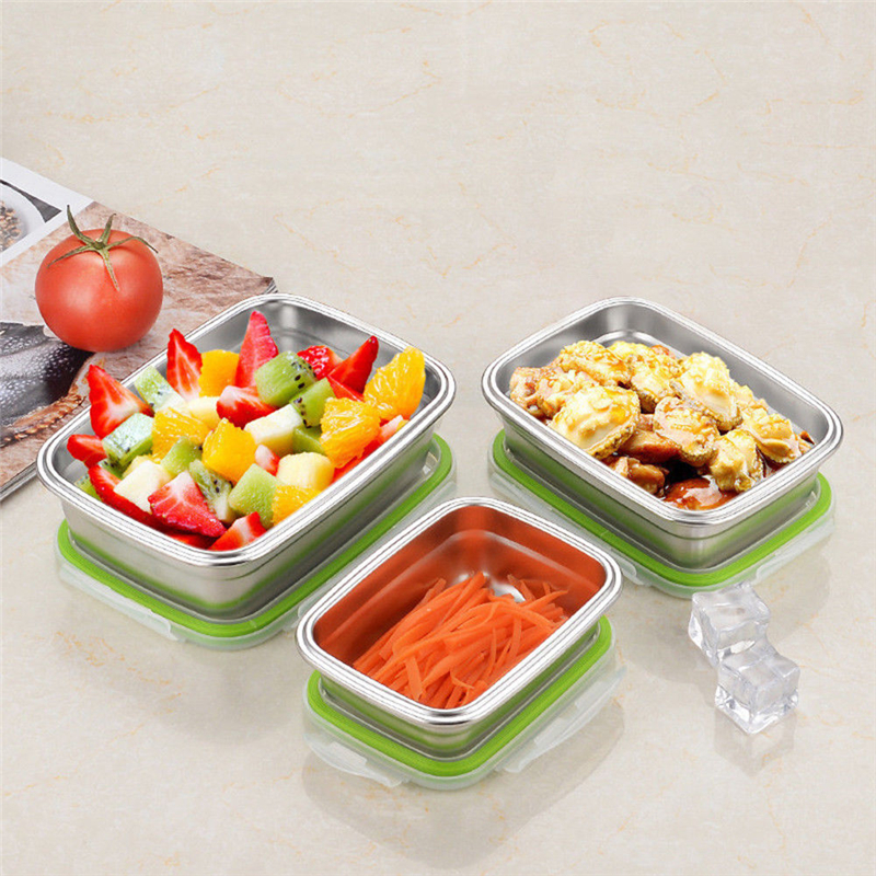 Layer Stainless Steel Thermal Insulated Lunch Box Bento Food Container School