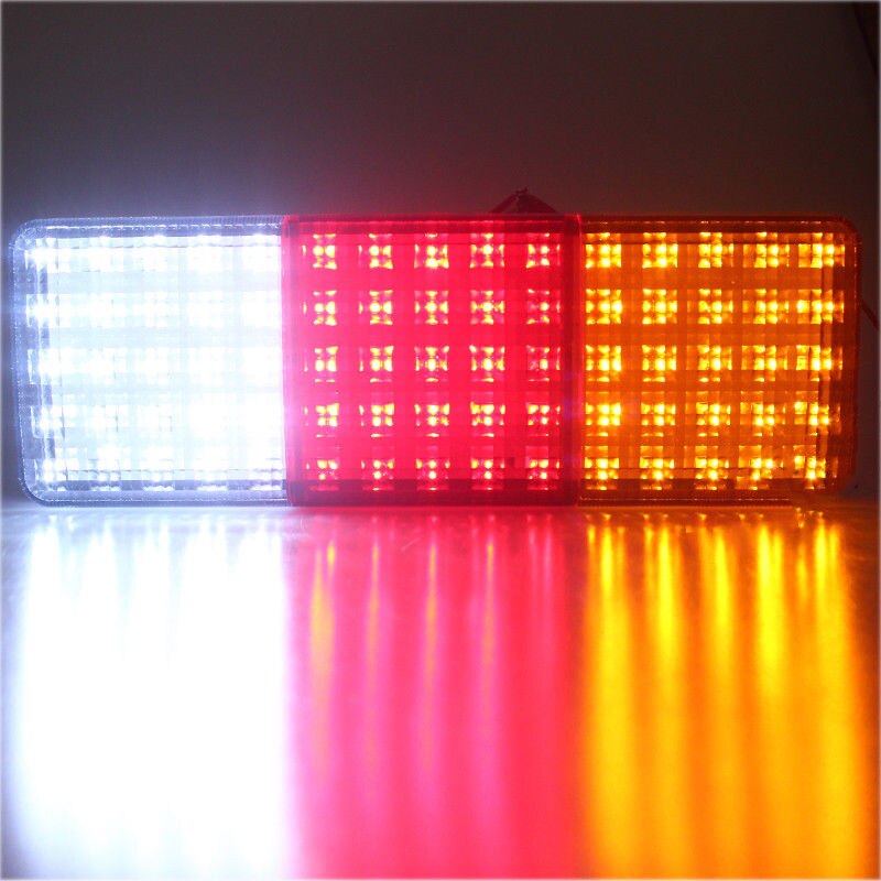Super Bright Tail Light Rear Rectangle 75LED For Caravan Truck Car Lamp