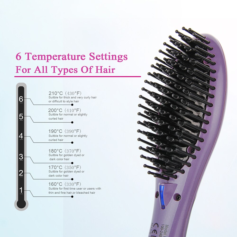 Brosse Lissante Chauffante - Lisseur Peigne Pour Cheveux - Neuf Générique