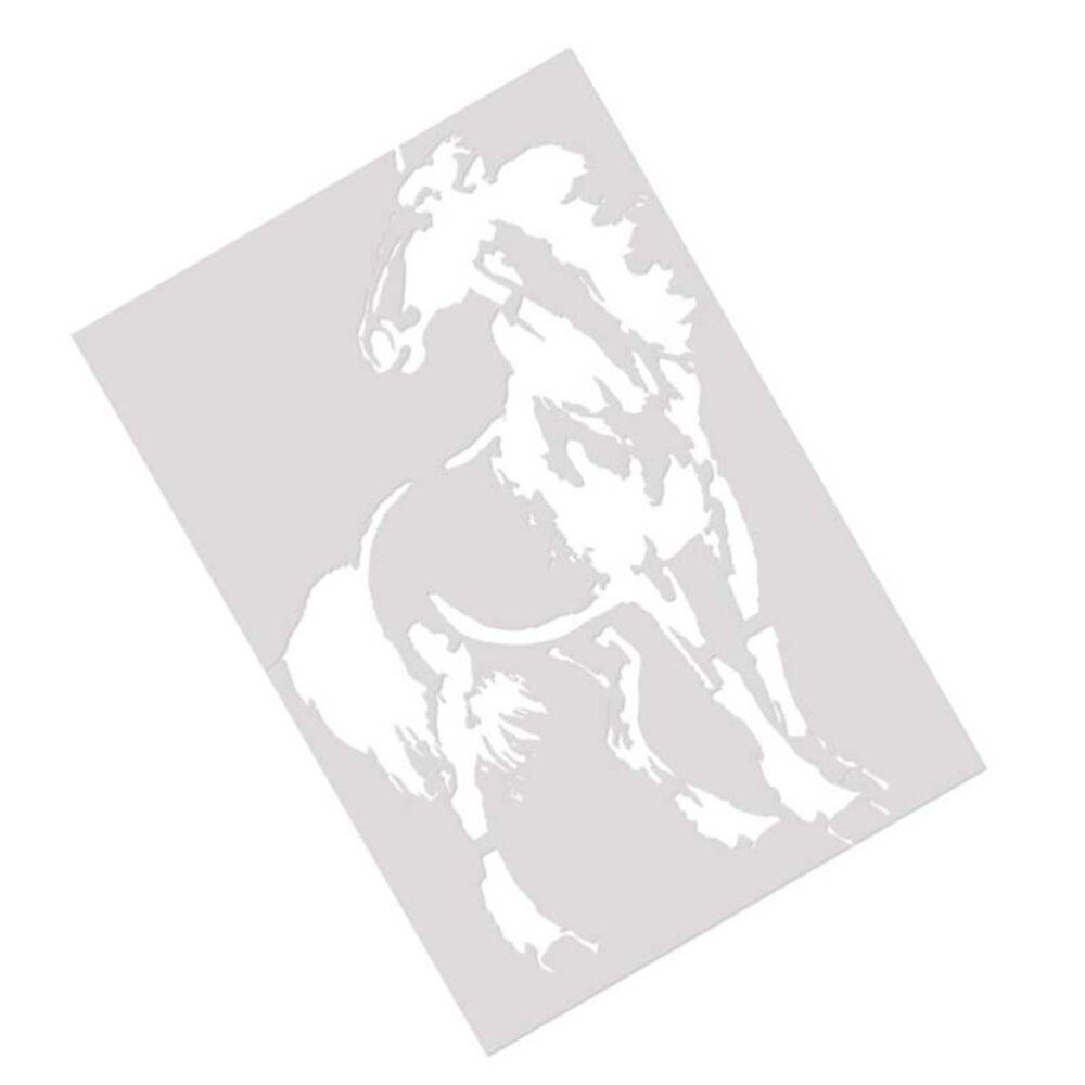 5pcs Novel Decorative Durable Decorative Painting Stencils Horse Pattern Friends Family