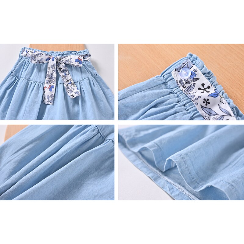 2022 estate nuova versione coreana A cento giri pantaloncini da donna tinta unita a-word Bowknot pantaloncini di jeans A vita media ragazze