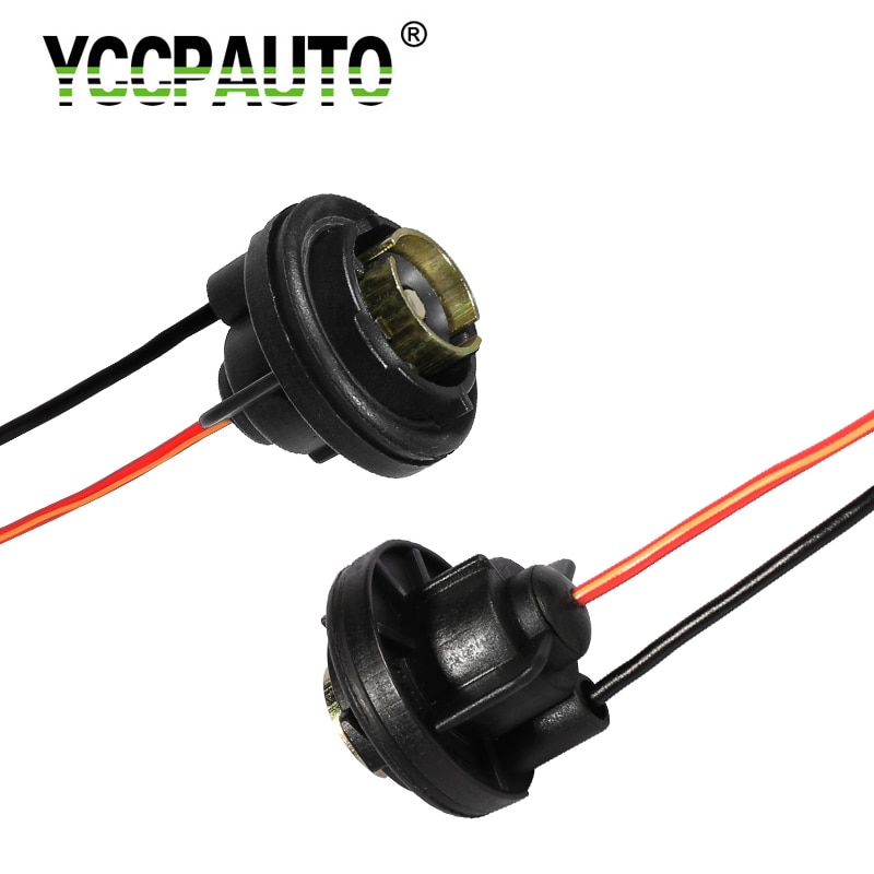 Yccpauto 2 st 1156 ba15s p21w uttag hållare tråd bil blinkers backljus backlampa bas ansluta ledningsnät