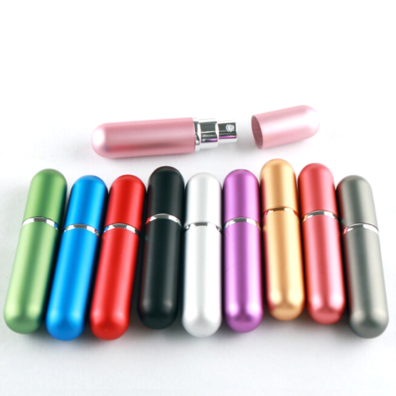 5ml Refillable Mini Perfume Spray Bottle Aluminum Spray Atomizer Portable Cosmetic Container Perfume Bottle Travel Accessories