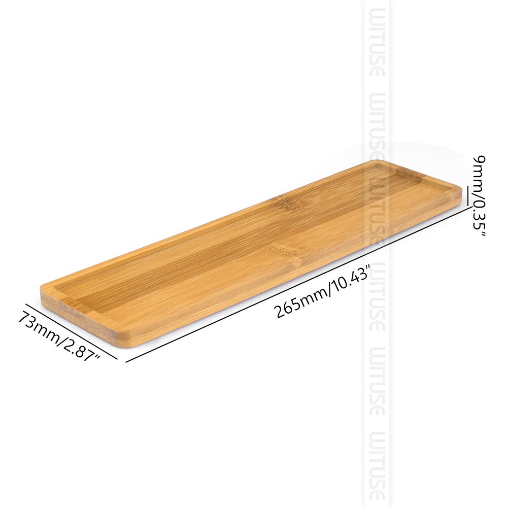 Wituse 12 stile blomsterkasser underkop keramisk sukkulent plantepotte potter bambus stativ desktop geometri glaseret vase bambus bakke: Rektangel 40