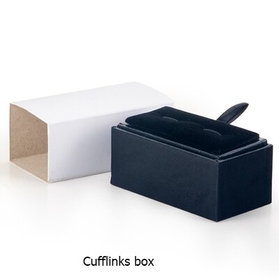 Hommes boutons de manchette boîte de rangement noir Faux cuir étui broche épinglette épingles à cheveux emballage boîte cravate Tack cravate pince Collection boîte: Cufflinks box