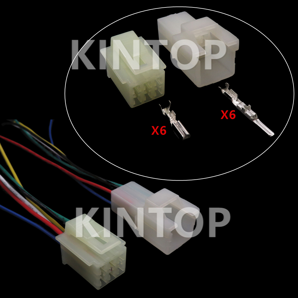 Adaptador de 6 pines para coche, Conector de Cable para automóvil de , 6090-1218, 6090-1149, 1 Juego