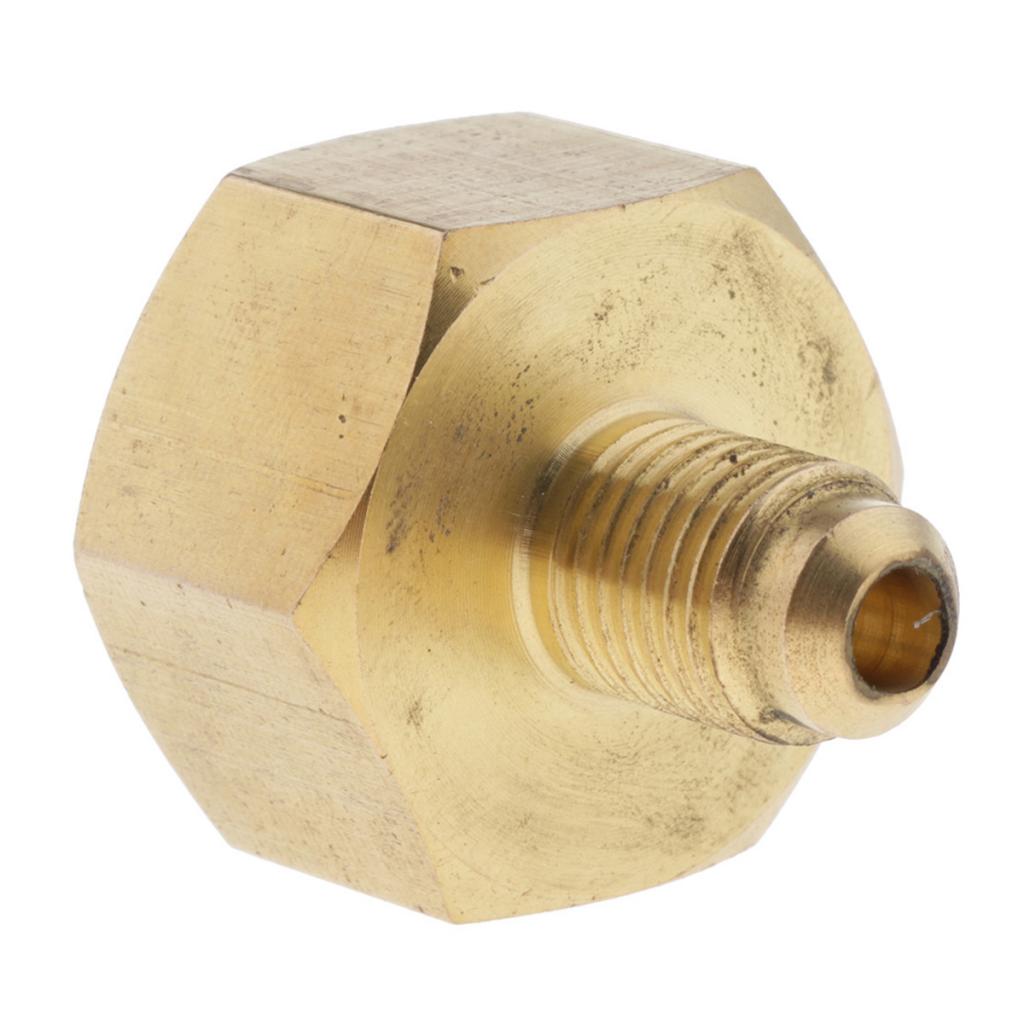 Solid Brass Air Conditioner Adapter Valve Refrigerant Tank Adapter Fittings