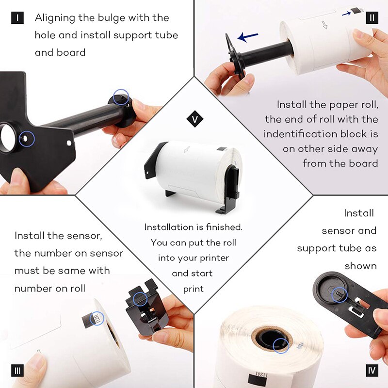 1Rolls Thermal Paper DK-11202 62mm*100mm die-cut Thermal Paper Compatible for Brother Label Printer White Paper DK11202