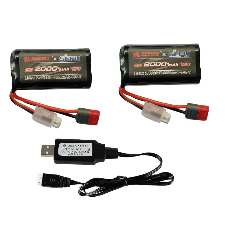 MJX Hyper Go H12Y H12Y+ 1/12 R/C Crawler R/C trucks cars spare parts Original 2S 7.4V 2000mAh Li-ion battery and USB charger: green