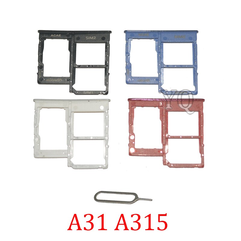 Bandejas para tarjeta SD SIM de teléfono Samsung Galaxy A01, A11, A21, A31, A41, A51, A71, Chip SIM Original, ranura para tarjeta, parte + Pin