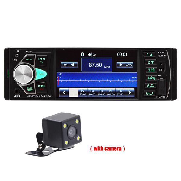4.1 Inch Digitale TFT Scherm Auto Radio HD Auto MP5 Bluetooth handsfree Voertuig MP3 Player Card Stereo Radio met Achteruitrijcamera