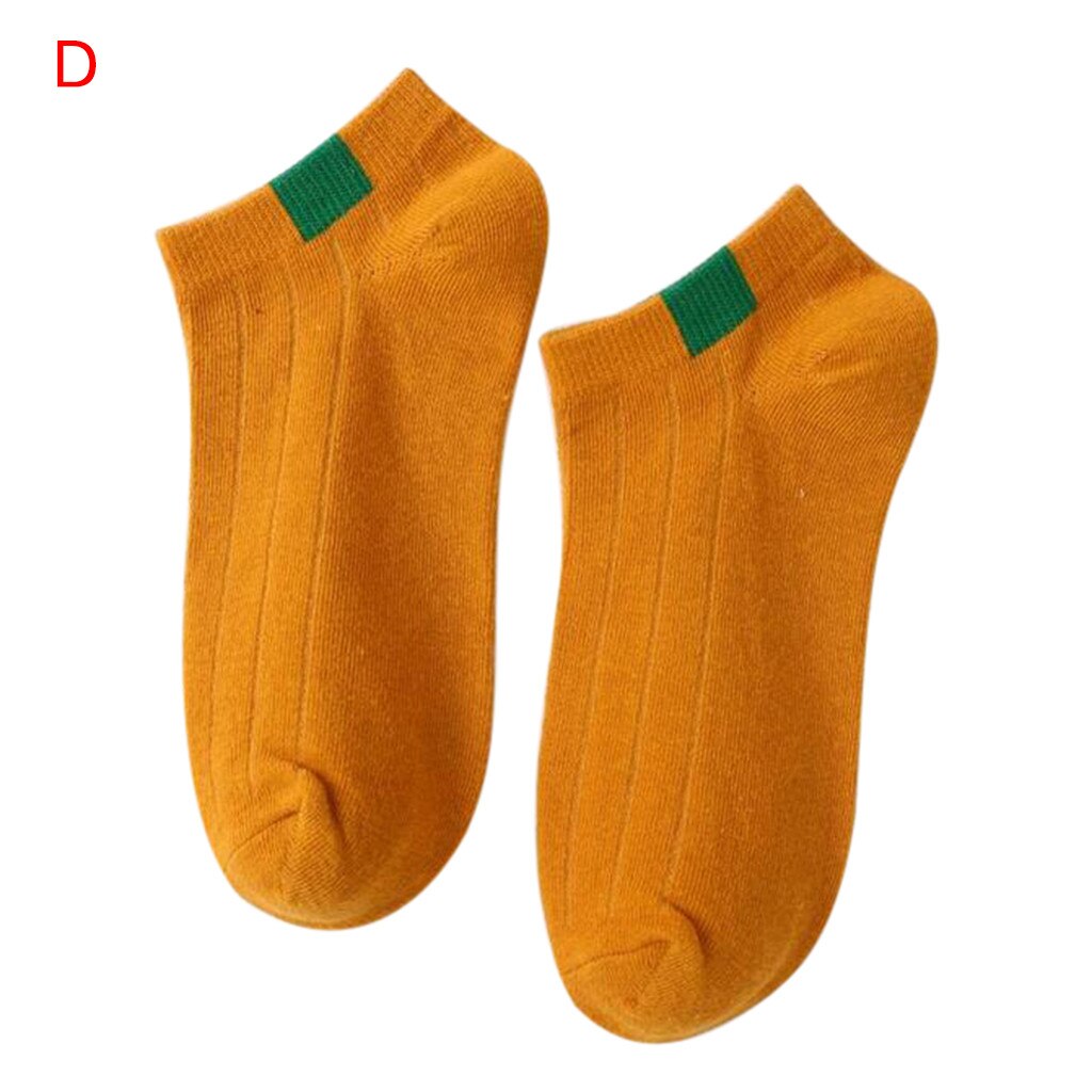 25 # Корейский Стиль Femmes Décontracté Coton Solide Couleur Pure Confortable Chaussettes Harajuku Style Sans Couture Coton Chaussettes: D