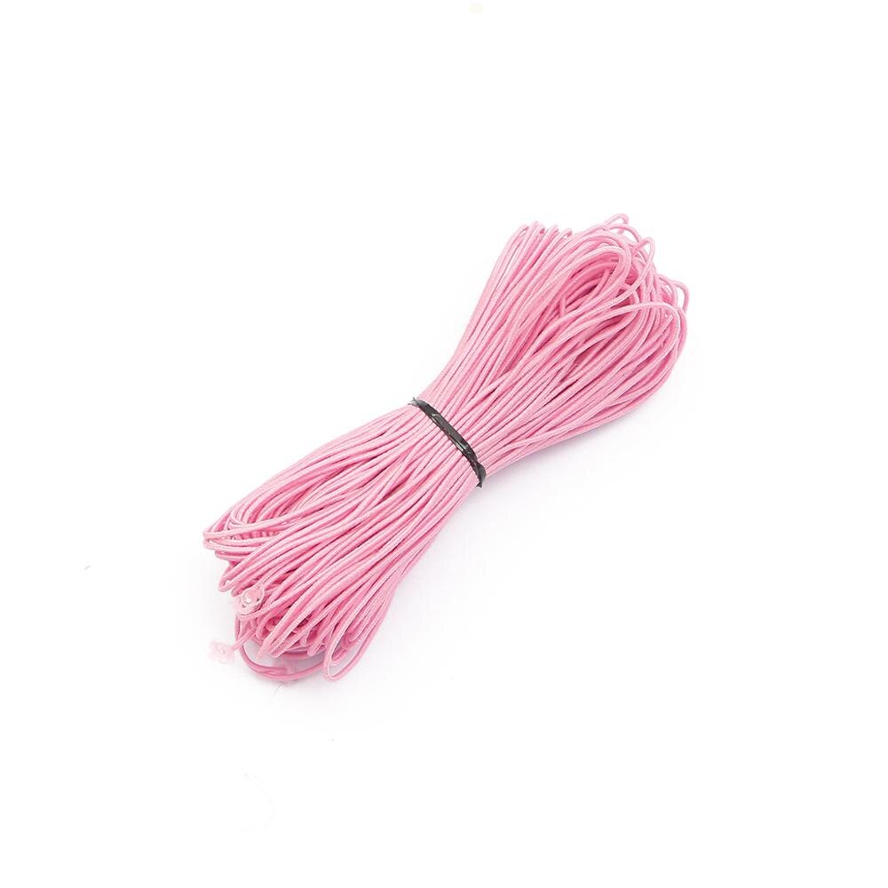 25m/ zakjes 1mm rubberen elastische band rekkoord kralen touw riem touw kralen draad diy naaien kledingstuk riem knutselen armband: Roze