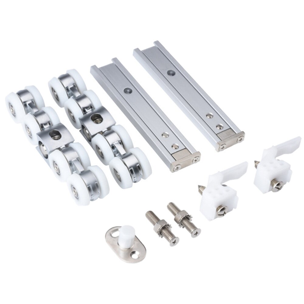 1 Set Durable Practical Exquisite Door Accessories Track Roller Door Track System Sliding Track Roller for Hotel Store Home