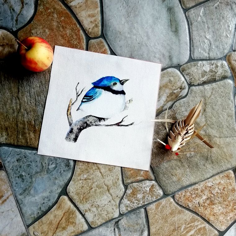 Tela de algodón con de pájaros para costura, retazos, manualidades para ropa, delantal, decoración, parches de tejido, 15x15cm: 7