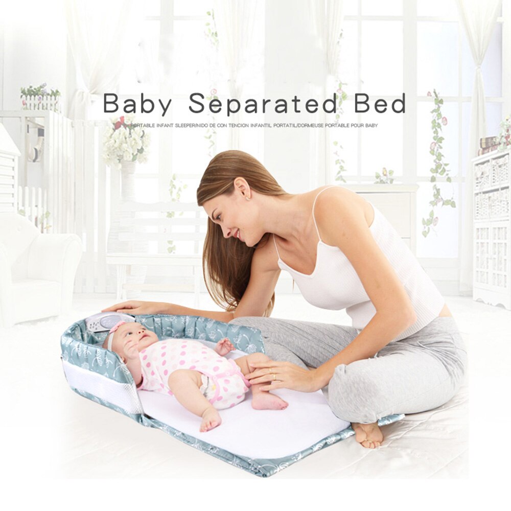 Tragbare Separaten Bett MusicLight Multifunktionale Krippe Energie Baby Schlaf Reise bett Unabhängige Schlaf Löwenzahn Trennung Bett