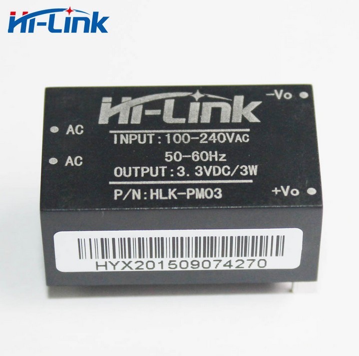 5 pcs AC DC 220 V naar 3.3 V 3 W mini voeding module intelligente huishoudelijke schakelaar module power module HLK-PM03