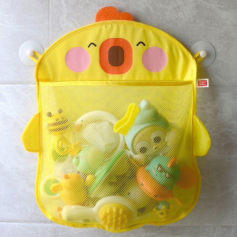 Net Mesh bag for kids Bath Toys Toddler Bath Toy White/Yellow Duck with Hook Storage Bag for Kids Toiletries игрушки для детей