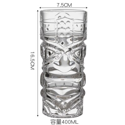 Verre de Bar grimace en verre épais pour cocktail, verre de totem, verre , jus de boisson, verre: Grimace
