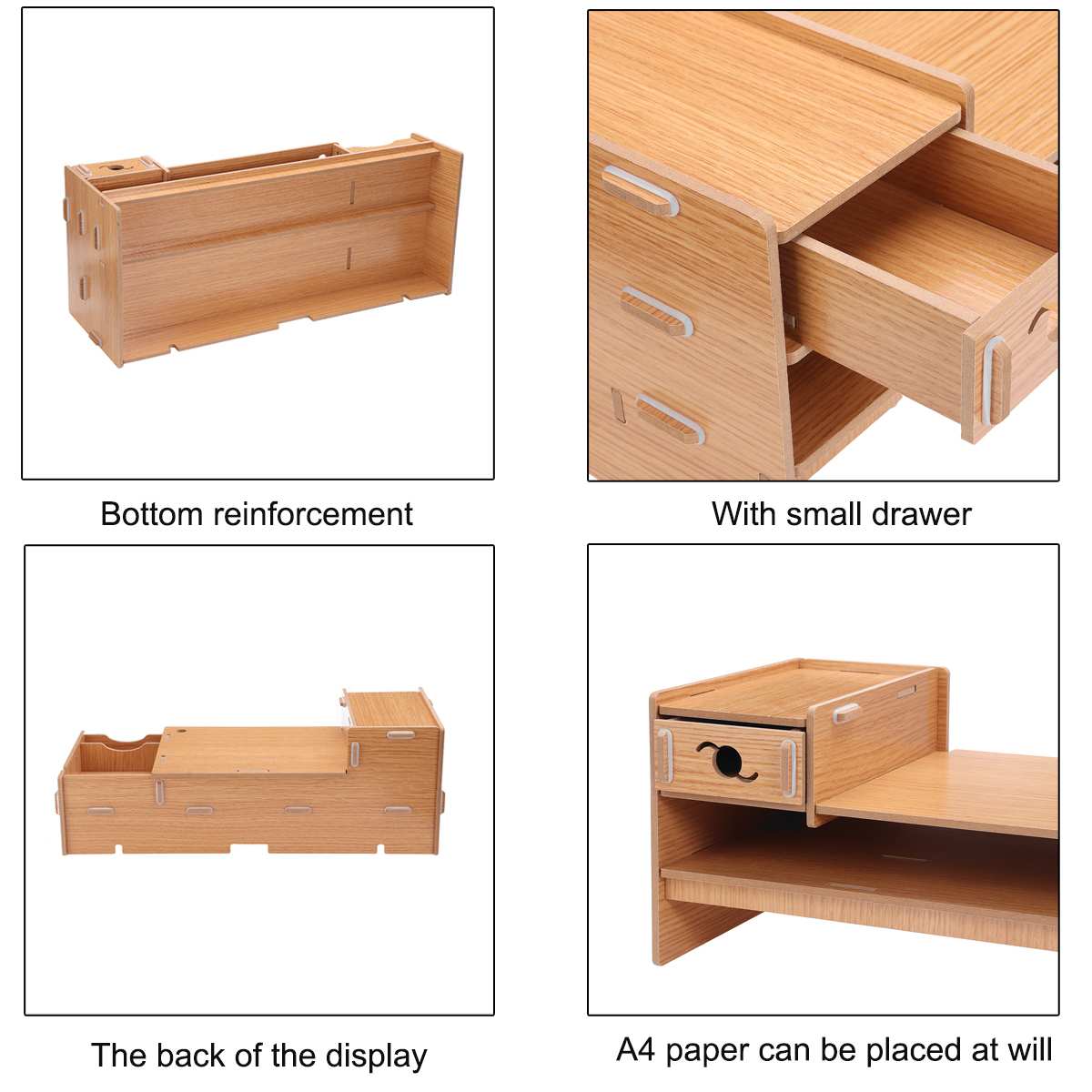 Multi-function Desktop Monitor Stand Neck Protection Computer Screen Riser Wood Shelf Plinth Strong Laptop Stand Desk Holder