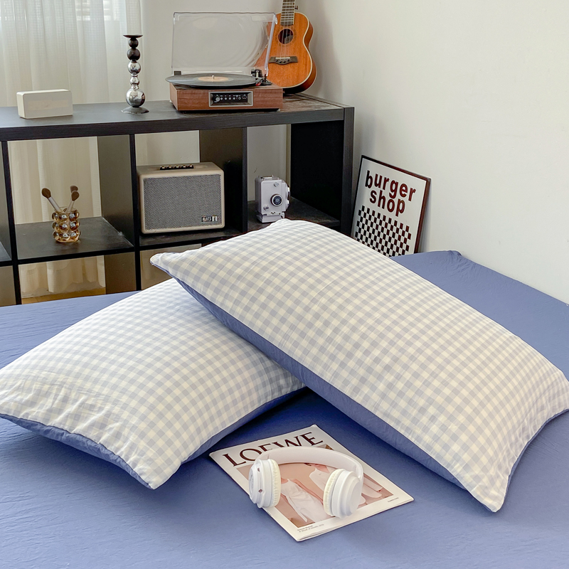 2 uds fundas de almohada suaves funda de almohada rectangular estilo a cuadros funda de almohada 48x74cm fundas de cojín funda almohada funda de almohada para cama de casa: Rojo