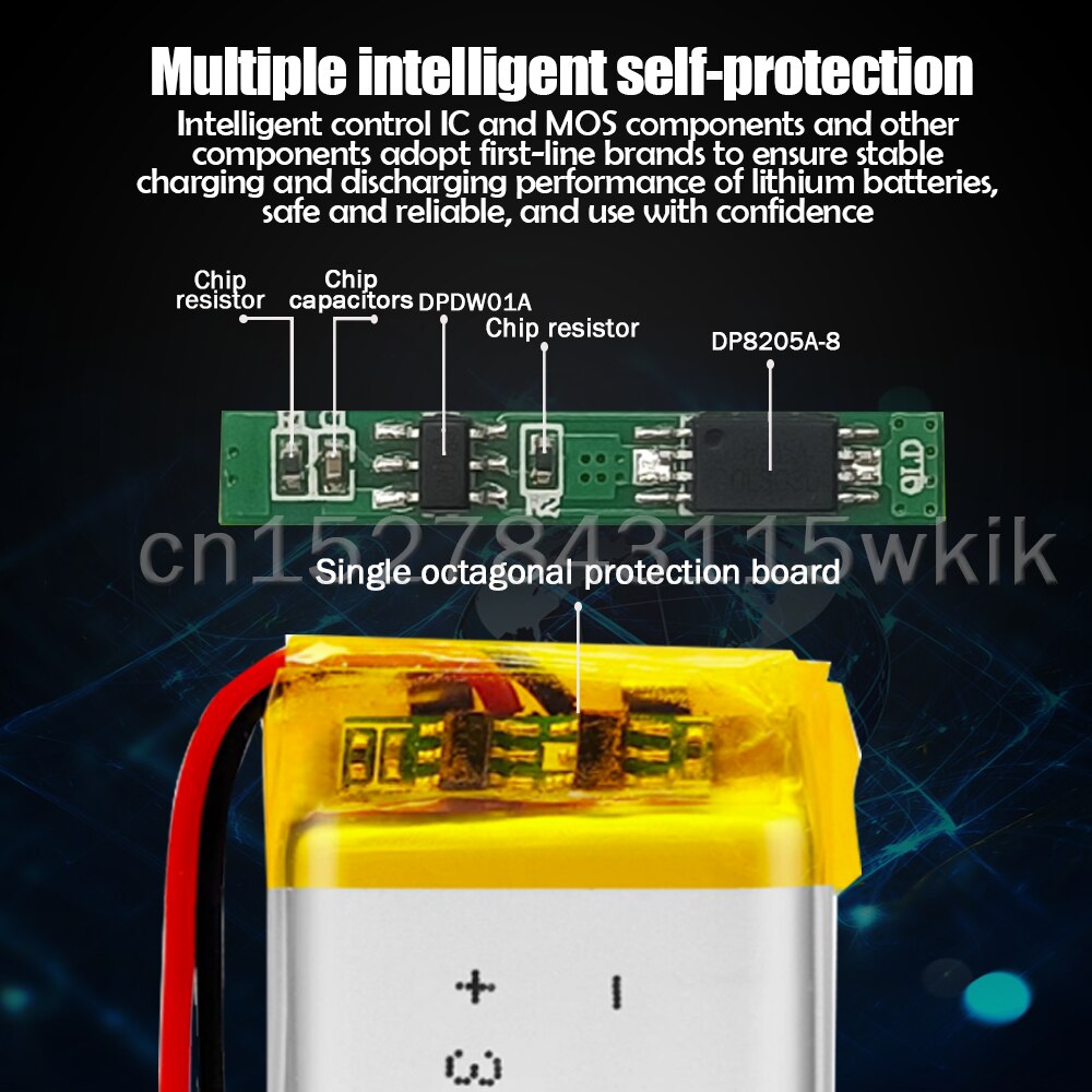 502030 052030 3.7V 200Mah Lithium Polymer Oplaadbare Batterij Voor MP3 MP4 Led Licht Bluetooth Headset Speaker Li-po Li Ion Mobiele