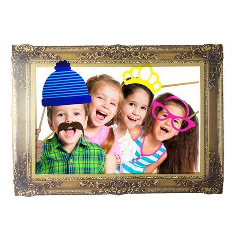Diy papir bilderamme utskjæringer antikk fotoboks rekvisitter som holder foto rekvisitter for bryllup bursdagsfest