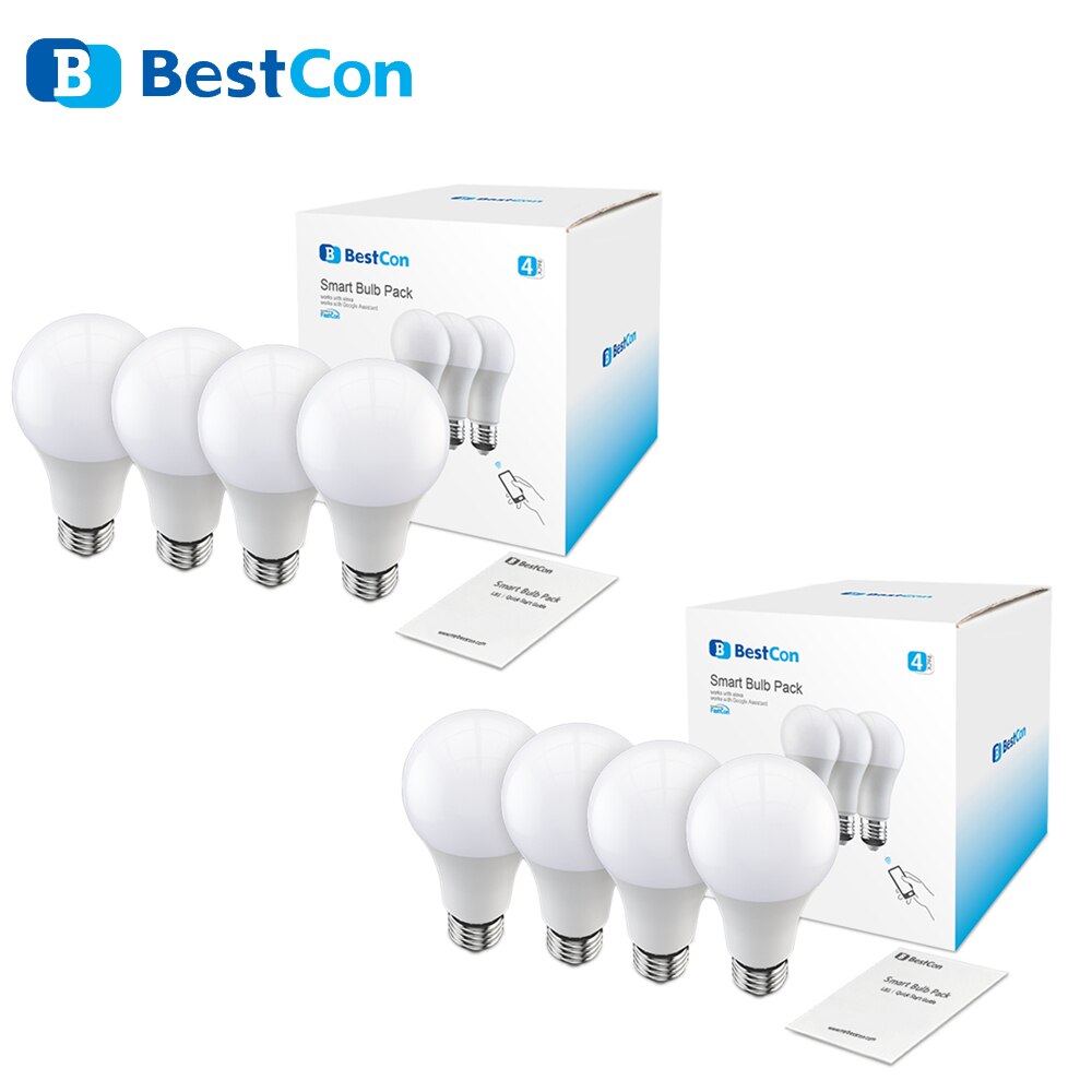 BroadLink BestCon LB1 Smart Light Lamp LED Bulb Dimmable Light 220v E27 Voice APP Wireless Remote Control with Google Home Alexa: 8pcs
