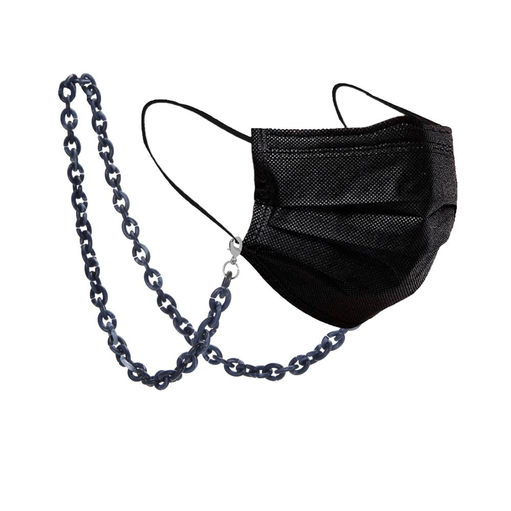 Teamer Cadena de soporte para mascarillas faciales para mujer, collar decorativo de que sujeta tu máscara alrededor de tu cuello, cadena de gafas acrílicas: blue gray